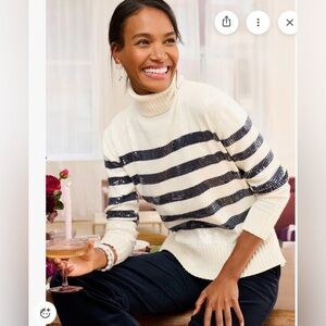 Talbots striped sequins sweater X